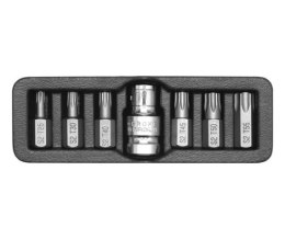 YATO KOŃCÓWKI TORX 7elem. T25 - T55 + ADAPTER 0410