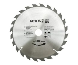 YATO PIŁA TARCZOWA WIDIOWA 250x30mm 24-ZĘBY 6070