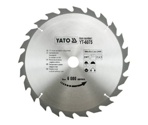 YATO PIŁA TARCZOWA WIDIOWA 300x30mm 24-ZĘBY 6075