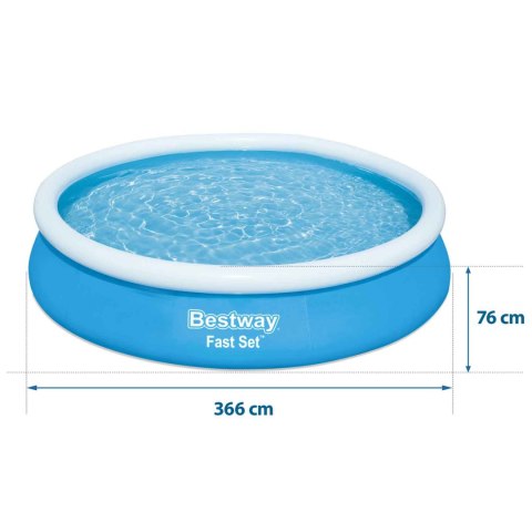 Basen ogrodowy rozporowy 366 x 76 cm zestaw 17w1 Bestway 57274 Basen ogrodowy rozporowy 366 x 76 cm zestaw 17w1 Bestway 57274