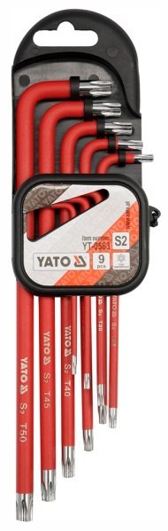 YATO KLUCZE TORX FAJKOWE 9szt. T10-T50, DŁUGIE 0563