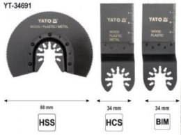 YATO ZESTAW BRZESZCZOTÓW DO NARZĘDZIA WIELOFUNKCYJNEGO 3 szt.