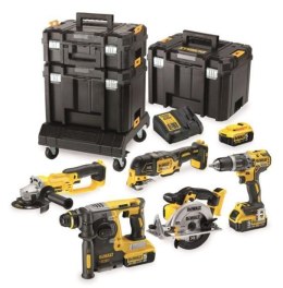 DEWALT ZESTAW COMBO 18V 6 - ELEMENTOWY + 3 x 5,0Ah + 3x TSTAK DCK654P3T