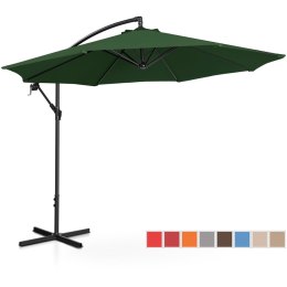 Parasol ogrodowy na wysięgniku okrągły uchylny śr. 300 cm zielony