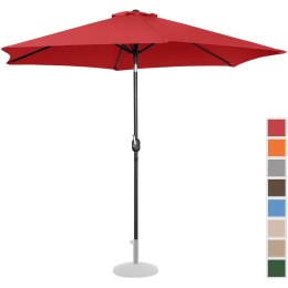 Parasol ogrodowy okrągły duży uchylny z korbką śr. 300 cm czerwony