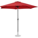 Parasol ogrodowy okrągły duży uchylny z korbką śr. 300 cm czerwony