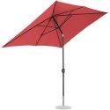 Parasol ogrodowy tarasowy prostokątny z korbką 200 x 300 cm bordowy