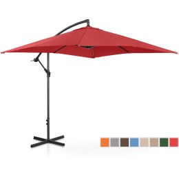 Parasol ogrodowy na wysięgniku kwadratowy 250 x 250 cm bordowy