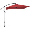 Parasol ogrodowy na wysięgniku kwadratowy 250 x 250 cm bordowy