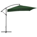 Parasol ogrodowy na wysięgniku kwadratowy 250 x 250 cm zielony