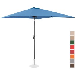 Parasol ogrodowy prostokątny uchylny z korbką 200 x 300 cm niebieski