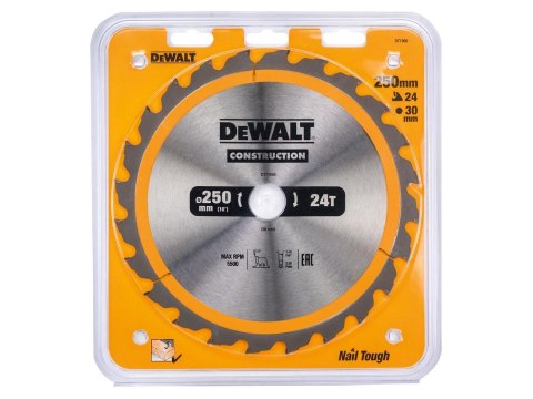 DEWALT PIŁA TARCZ.250x30mmx24z