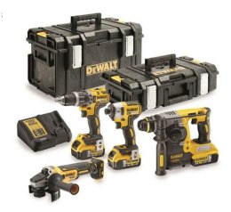 DEWALT.ZESTAW COMBO 18V (DCG405+DCH273+DCD796+DCF887) 3x5,0Ah 2xTSTAK DCK422P3