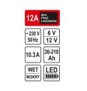 STHOR PROSTOWNIK 6/12V 12A 210Ah LED