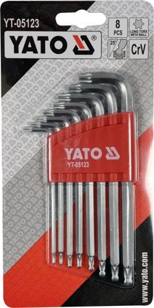 YATO TORX Z KULKĄ 8szt / DŁUGIE