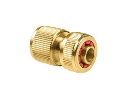 CELLFAST SZYBKOZŁĄCZE DO WĘŻA OGRODOWEGO MOSIĘŻNE 1/2" Z FUNKCJĄ STOP BRASS