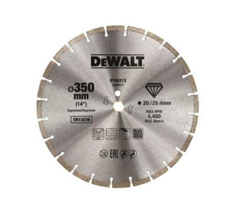 DEWALT TARCZA DIAMENTOWA 350x25,4mm SEGMENTOWA