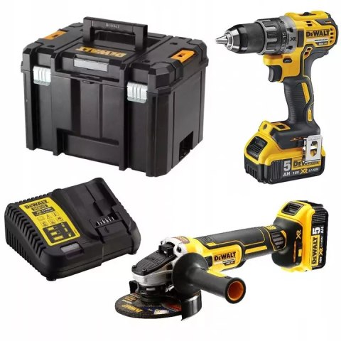 DEWALT.ZESTAW COMBO 18V DCK2020P2T (DCD791+DCG405) 2x5,0Ah TSTAK