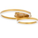 Lampa sufitowa nowoczesna LED z pilotem - 2 złote okręgi Lampa sufitowa nowoczesna LED z pilotem - 2 złote okręgi