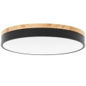 Lampa sufitowa plafon z pilotem śr. 40 cm - czarny z drewnem Lampa sufitowa plafon z pilotem śr. 40 cm - czarny z drewnem