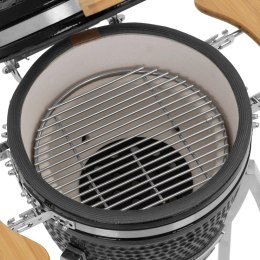 Grill ceramiczny węglowy Kamado z termometrem na kółkach śr. 32.5 cm