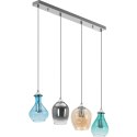 Lampa sufitowa nowoczesna 4 punktowa E27 - szklane klosze Lampa sufitowa nowoczesna 4 punktowa E27 - szklane klosze
