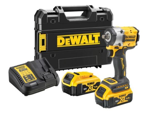 DEWALT.KLUCZ UDAROWY 1/2" 18V 406Nm 2x5,0Ah TSTAK PIERŚCIEŃ DCF921P2T