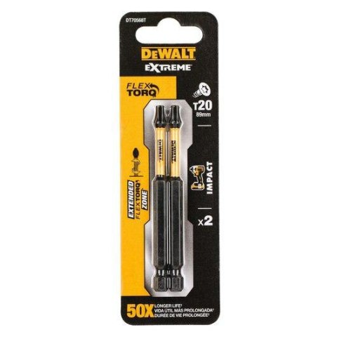 DEWALT KOŃCÓWKA UDAR. TORX T20x89mm /2szt. DT70568T-QZ