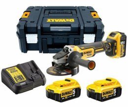 DEWALT SZLIFIERKA KĄT. 18V DCG405P3 125mm 3x5,0Ah BL WŁ. SUWAKOWY