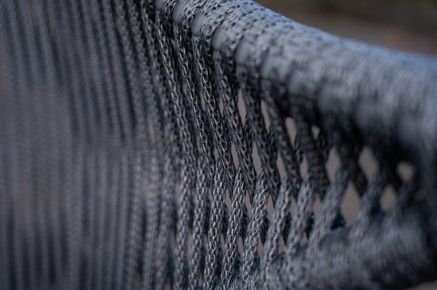 Aluminiowe krzesło BREVE z plecionej liny Aluminiowe krzesło BREVE z plecionej liny