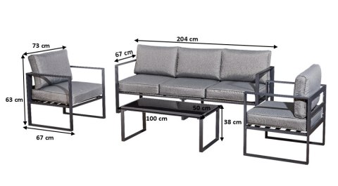 Komplet mebli aluminiowych MOSTRARE GRANDE Komplet mebli aluminiowych MOSTRARE GRANDE