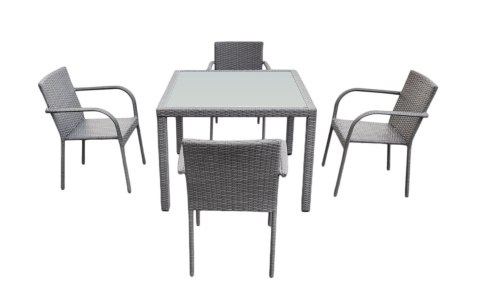 Komplet technorattanowy ECCELLENTE szary Komplet technorattanowy ECCELLENTE szary