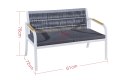 Zestaw mebli aluminiowych RARO z plecioną liną Zestaw mebli aluminiowych RARO z plecioną liną