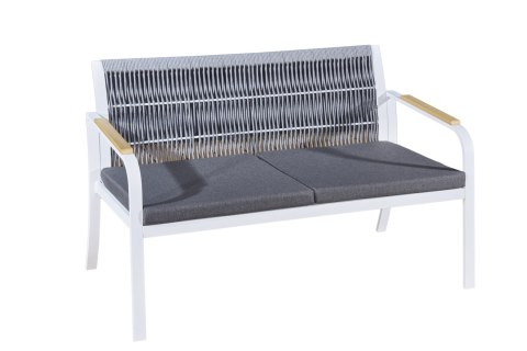 Zestaw mebli aluminiowych RARO z plecioną liną Zestaw mebli aluminiowych RARO z plecioną liną