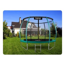 Trampolina ogrodowa 10ft/312cm z siatką, profilowanymi słupkami i drabinką